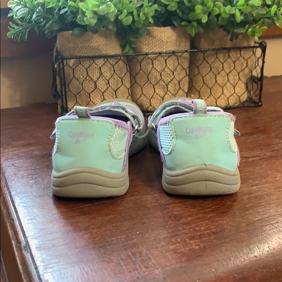 Teal and purple Oshkosh bgosh sandals size 9 - Picture 2 of 2